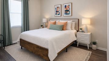 2 bedrooms, iron/ironing board, travel crib, free WiFi