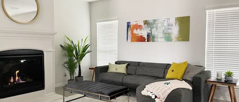 Fernseher, Kamin