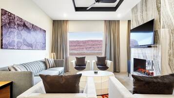 TV, fireplace, DVD player, stereo