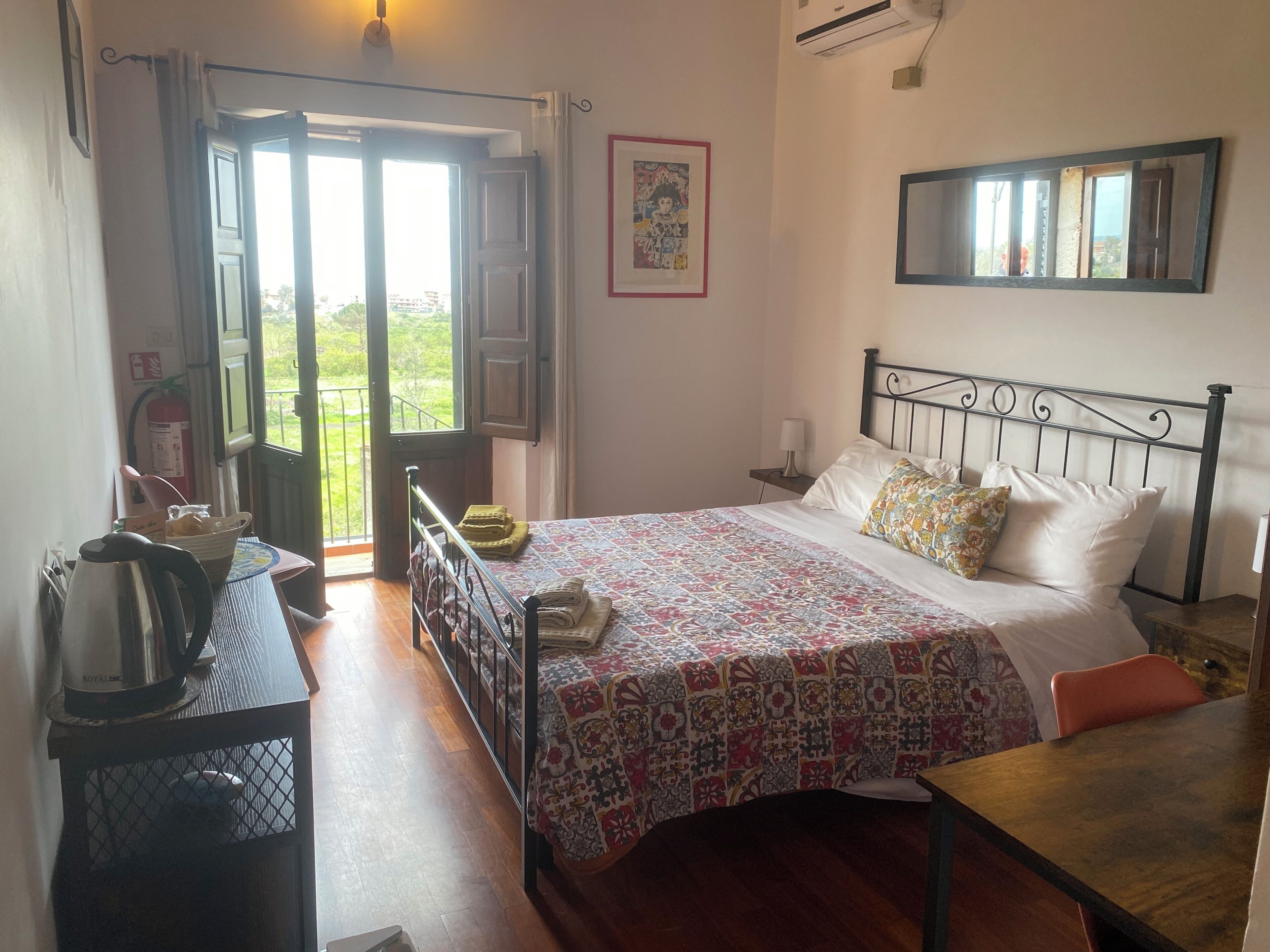 Romantic Double Room, 1 King Bed, Pool Access, Bay View | Premium bedding, memory foam beds, individually decorated