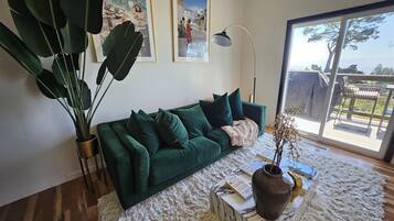 Smart TV, fireplace