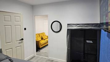 4 bedrooms, iron/ironing board, travel cot, WiFi