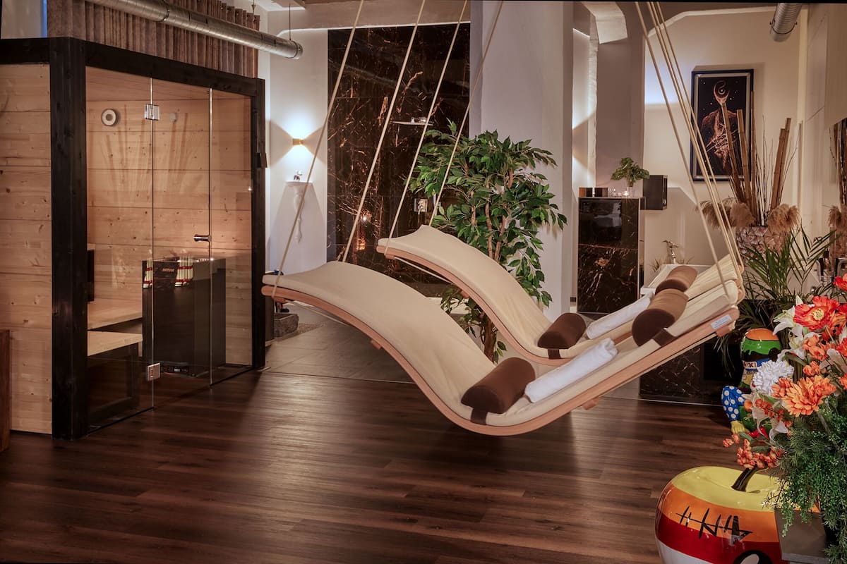 Loft design | 1 quarto, frigobar (abastecido com alguns itens grátis)