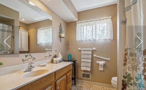 Hair dryer, towels, soap, shampoo - 3 Bedroom, 1 Bathroom close to Wamplers Lake in the Irish Hills Area (Brooklyn)