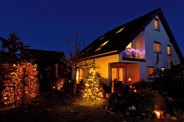 Garten in Weihnachtsstimmung