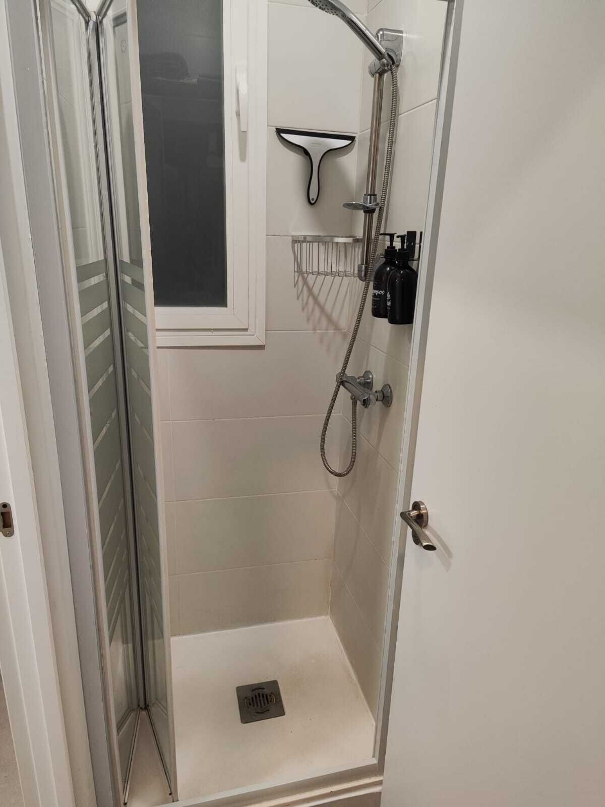 Een haardroger, handdoeken, zeep, toiletpapier