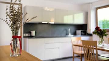 Kühlschrank, Mikrowelle, Herdplatte, Geschirrspüler