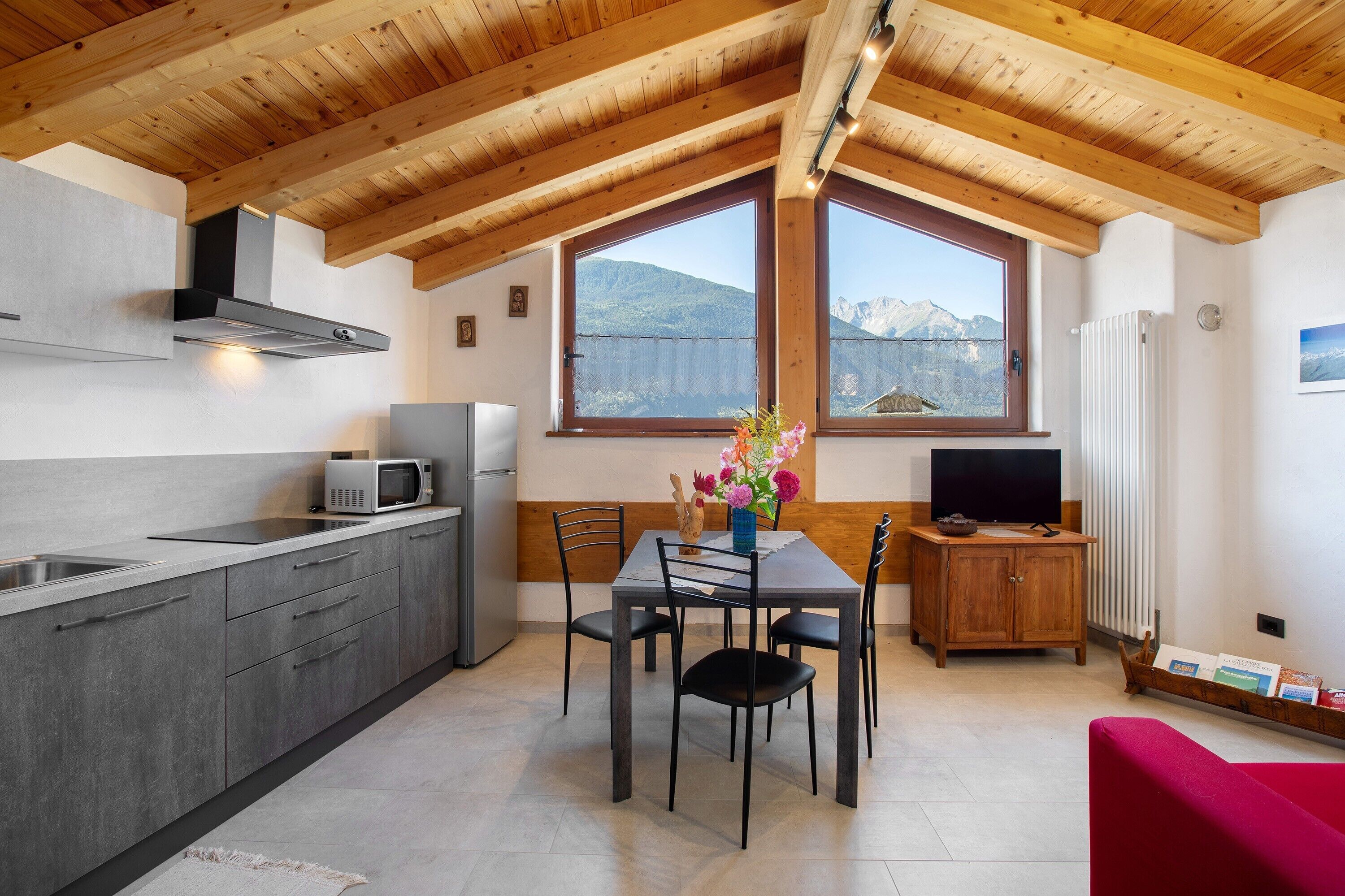 Réfrigérateur, micro-ondes, plaque de cuisson, lave-vaisselle