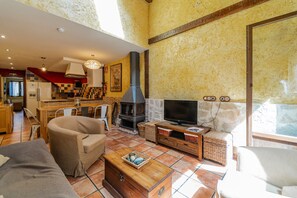 TV, fireplace, DVD player