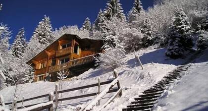 Traditionelles, familienfreundliches Chalet mit großer Terrasse und herrlichem Bergblick