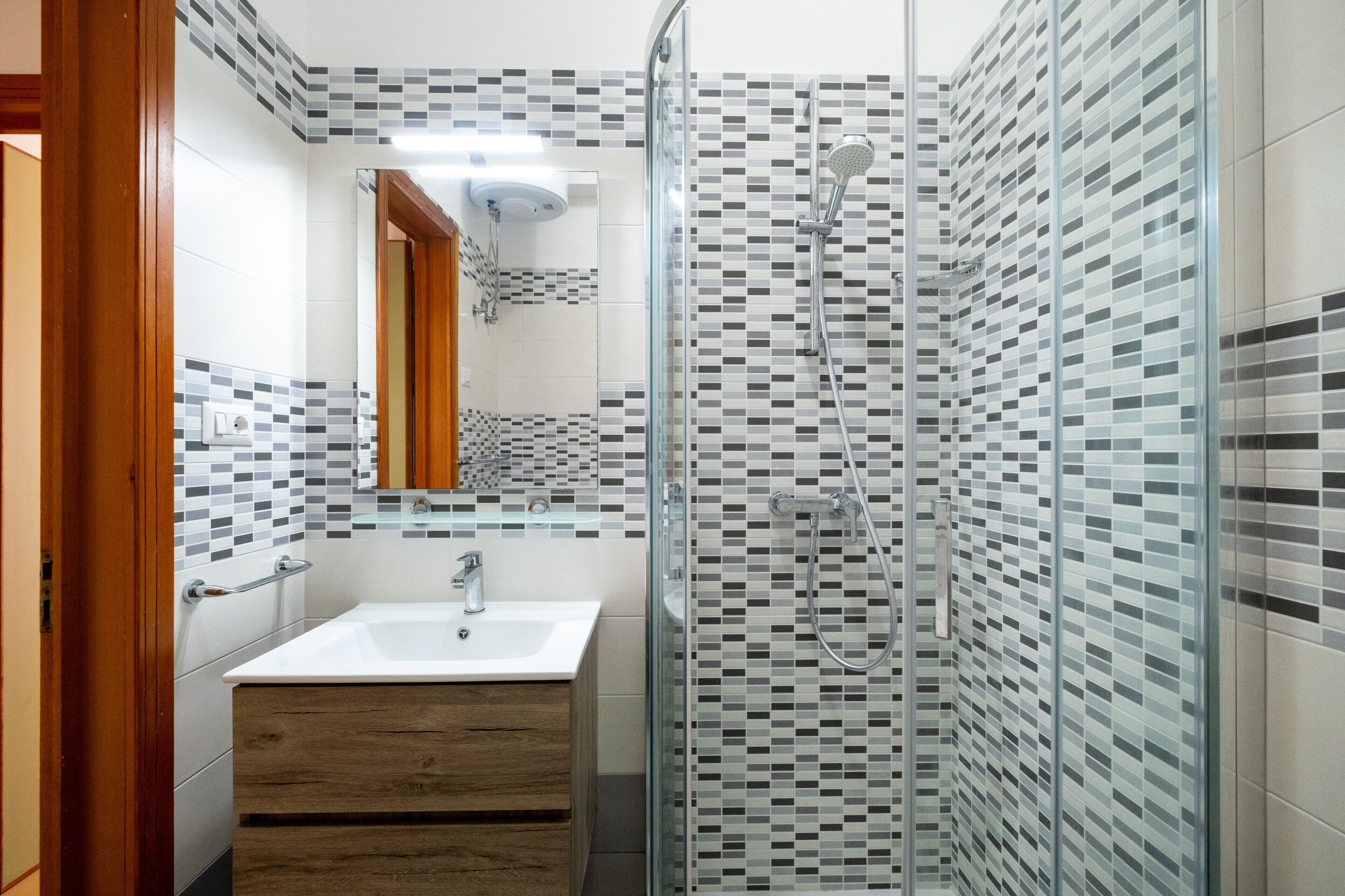 Een douche, een haardroger