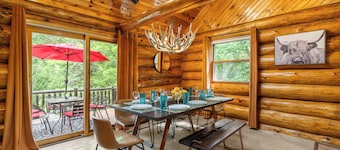 Log Cabin Escape+King Beds+Hot Tub+Sauna +River Views