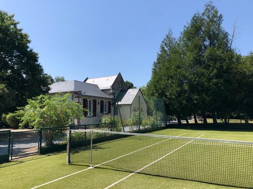 Great House in a closed castle area  with a tennis court and huge territory