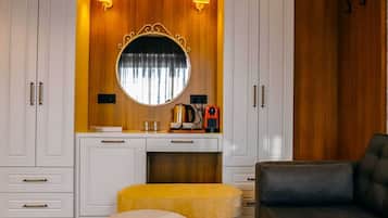 1 slaapkamer, luxe beddengoed, een minibar, een kluis op de kamer