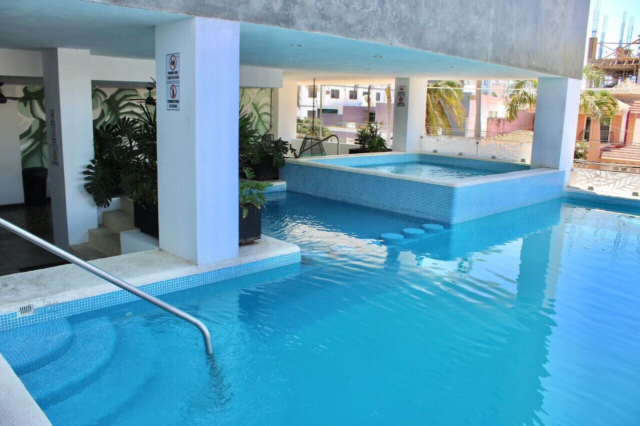 A heated pool