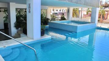A heated pool