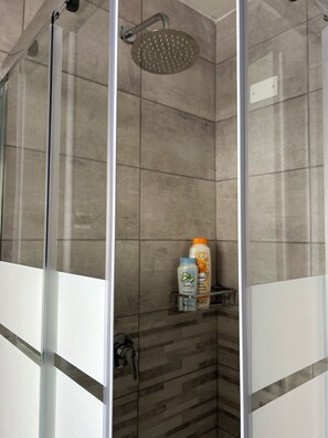 Ducha, secador de pelo, bidé y toallas