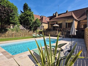 Piscina externa, piscina aquecida