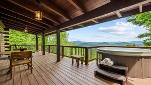 Outdoor dining - 1 Sweet View - 4 BR, 3.5 BA, Hot Tub, VIEWS! (Waynesville)