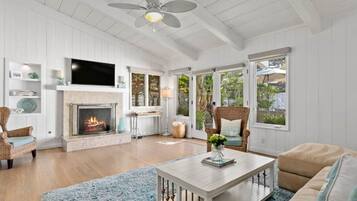 TV, fireplace, DVD player