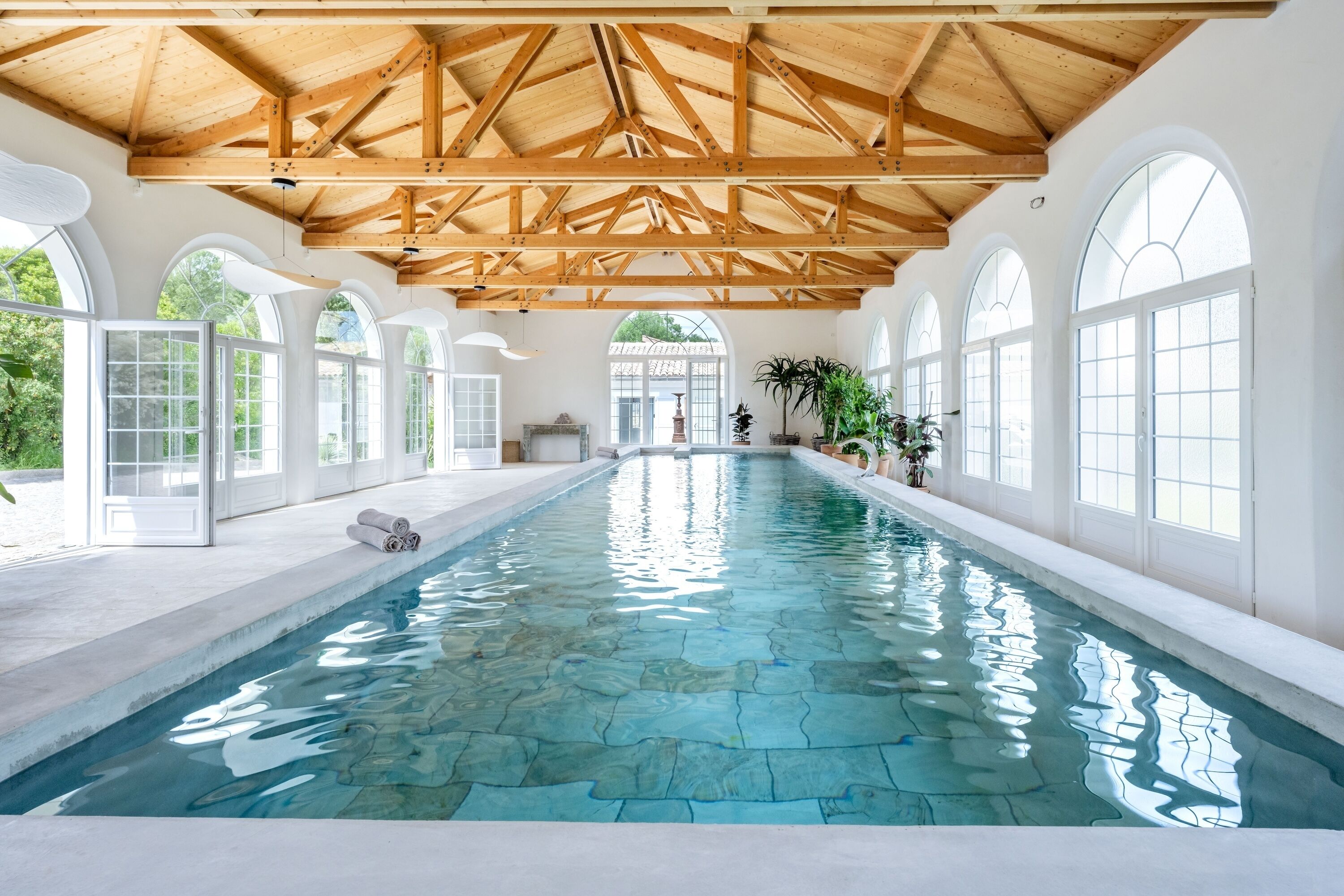 Indoor pool, a heated pool