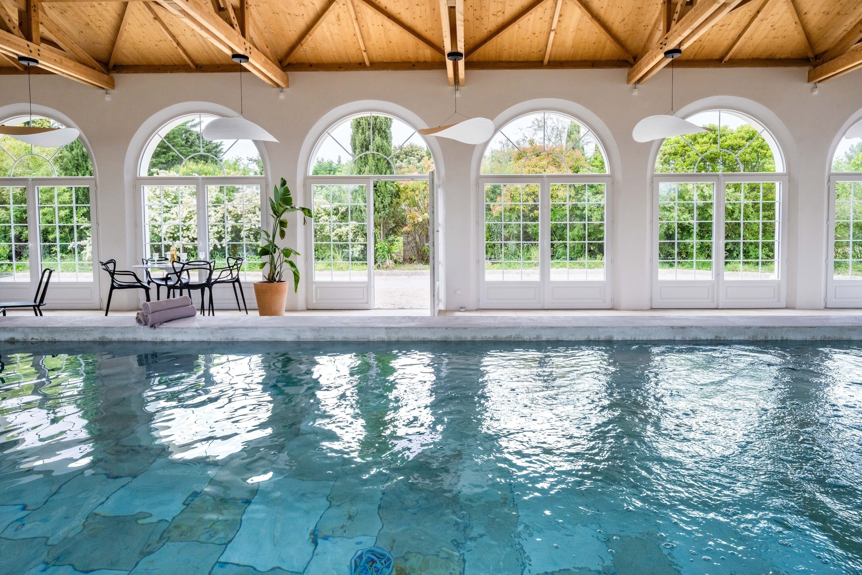 Indoor pool, a heated pool