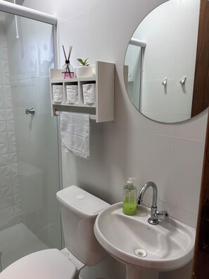 Towels, soap, toilet paper