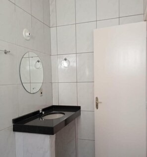 Shower, towels, toilet paper