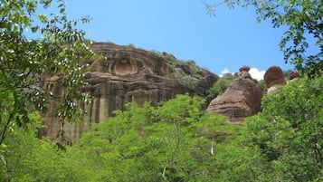 Outdoor rock climbing