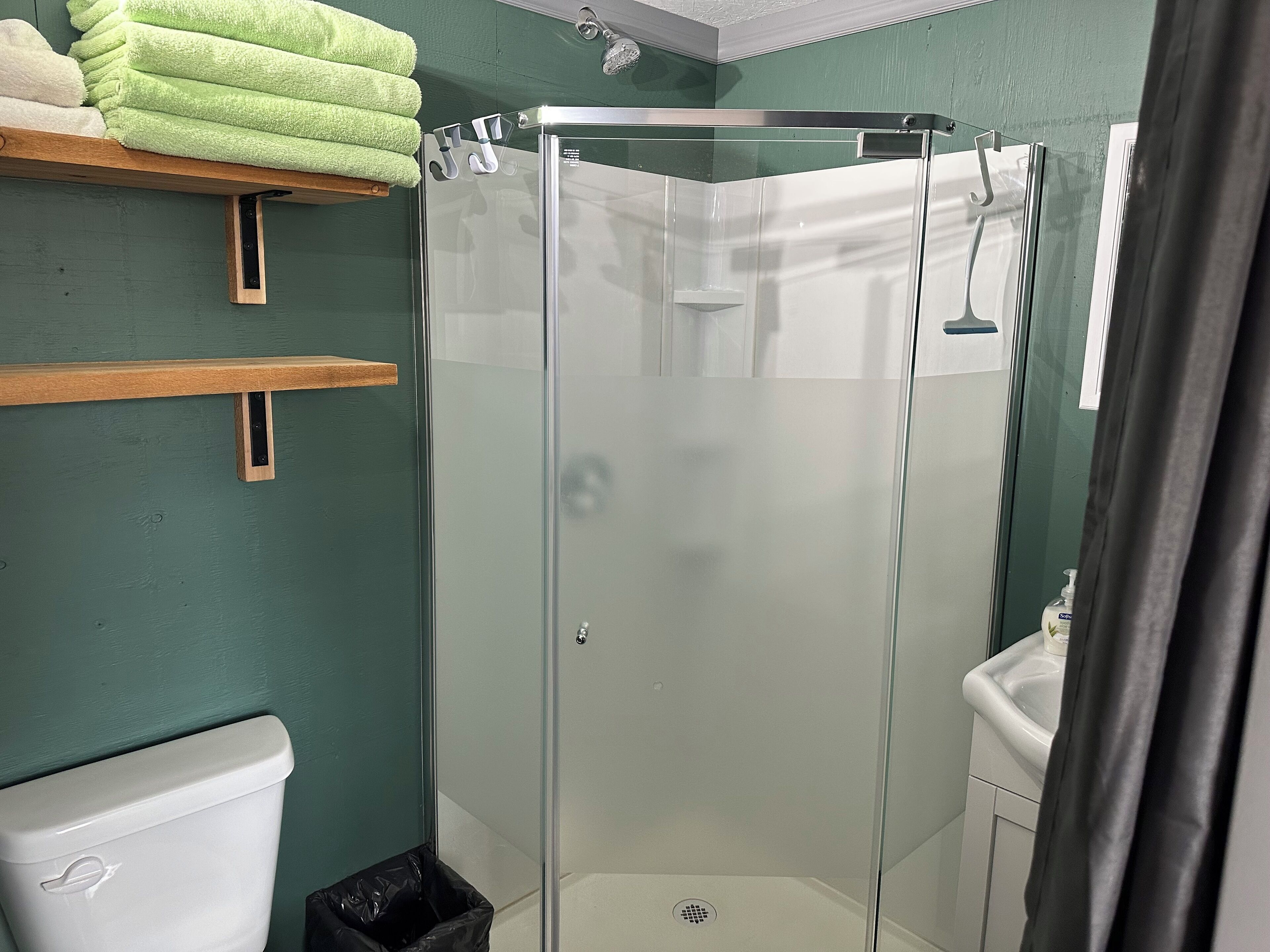Towels, soap, toilet paper