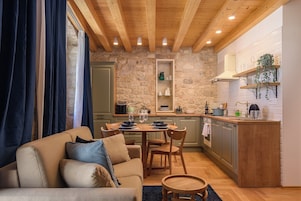 Family Apartment, Patio | Living area | Smart TV