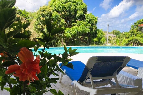Wonderful pool looking towards the nearby sea and Ministers Bay.