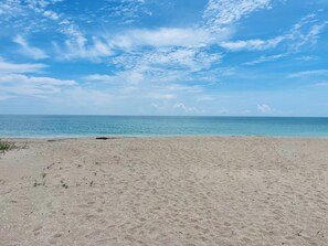 On the beach, sun loungers, beach towels - Beach front Oasis in Hutchinson Island. (Fort Pierce)