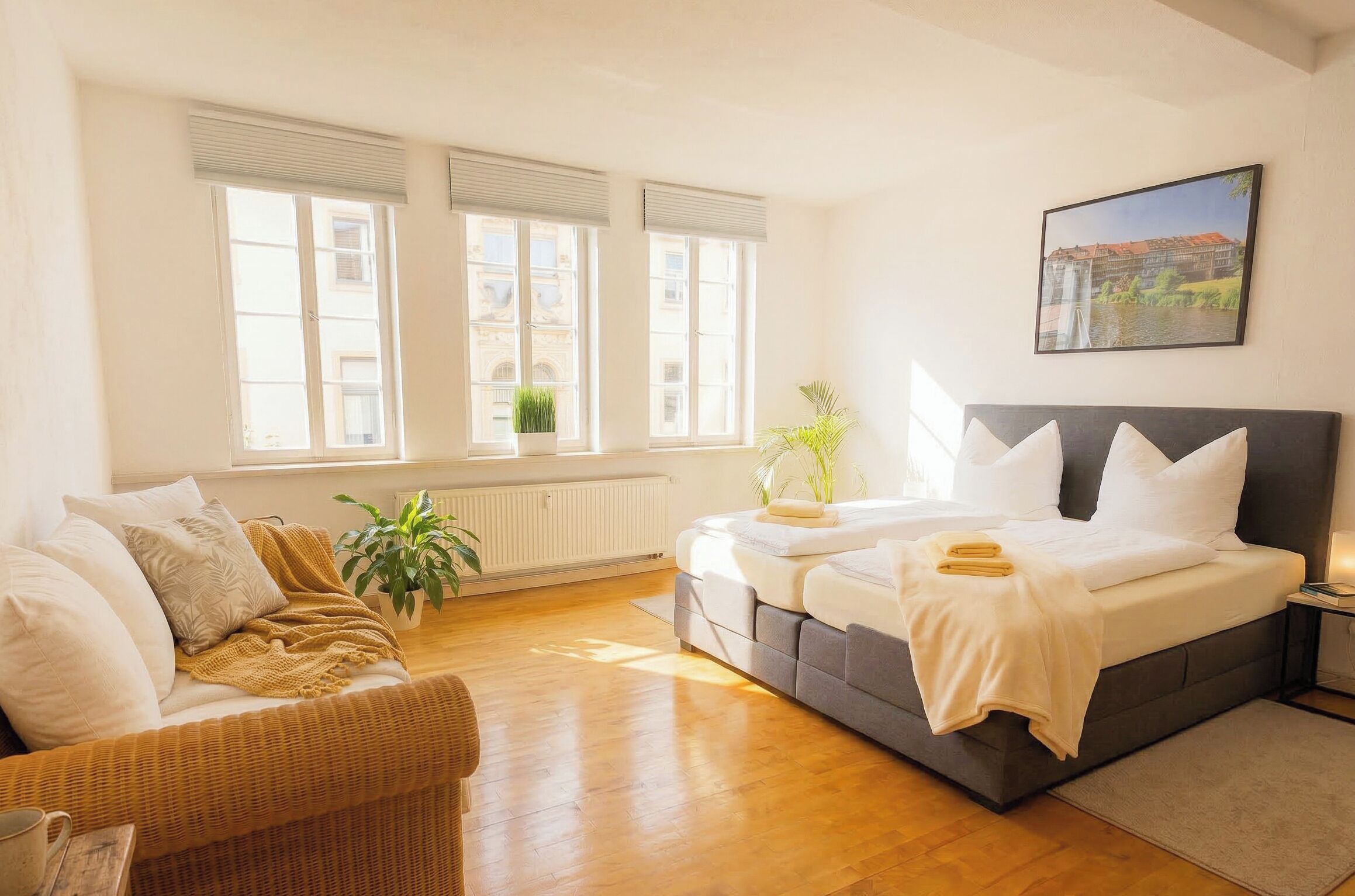 2 bedrooms, iron/ironing board, travel cot, free WiFi