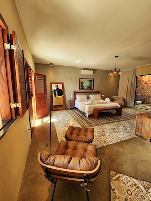 Chalet de lujo | 1 dormitorio, decoración individual, mobiliario individual y escritorio