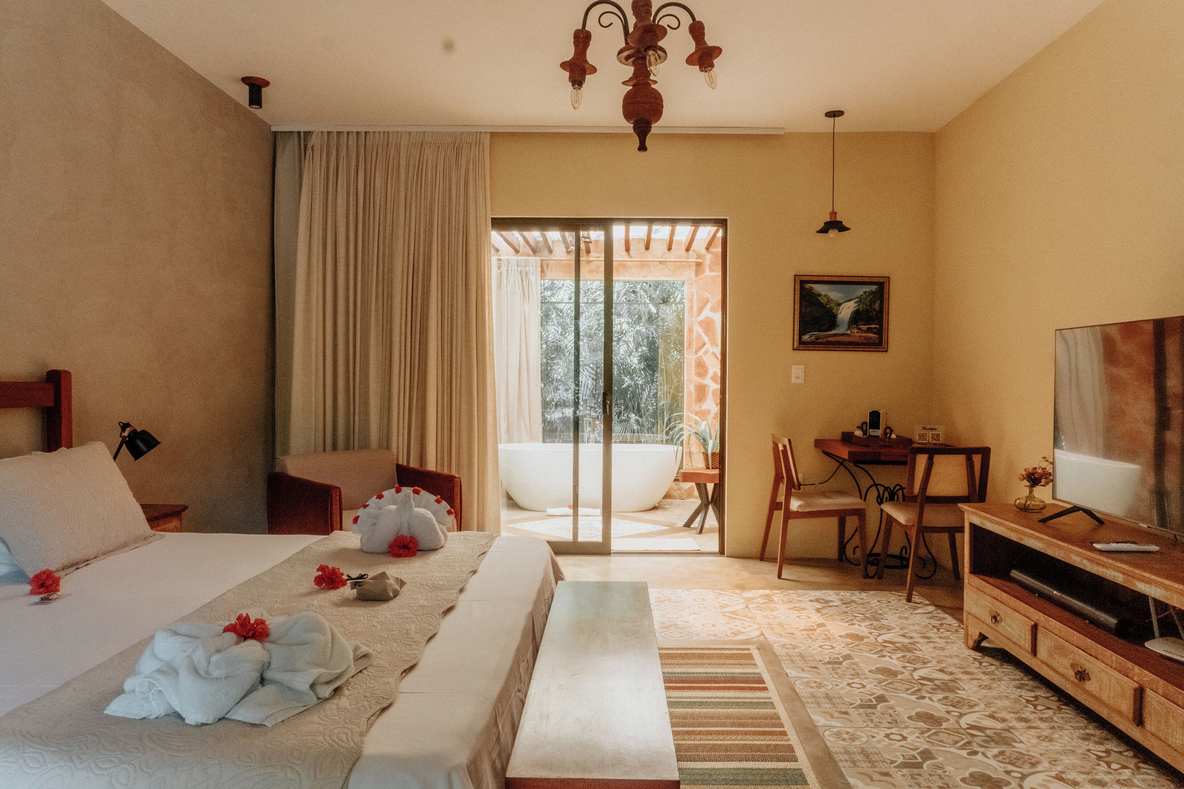 Chalet Mewah | 1 kamar tidur dan didekorasi berbeda-beda