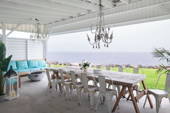 Outdoor dining - Luxury Cottage "grand Digue" (Cocagne)