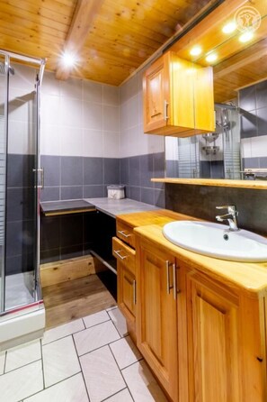 Shower, hair dryer