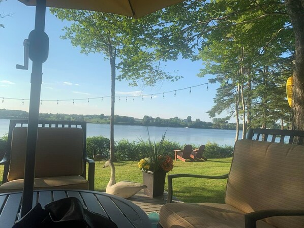 Terrace/patio - Rivers End Cottage-Golf, Pool, Restaurant and Bar within walking distance (Bloomfield)