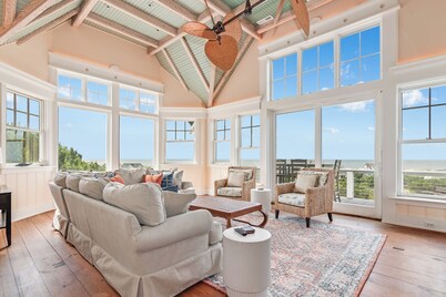 Overlooking Bald Head Island Sunset on the Dunes of South Beach; large screened in porch