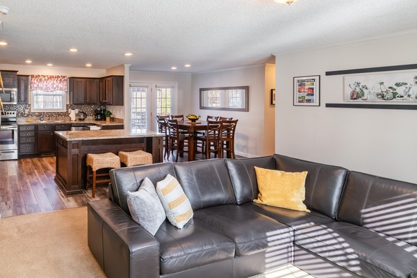 Living room with sectional sofa
