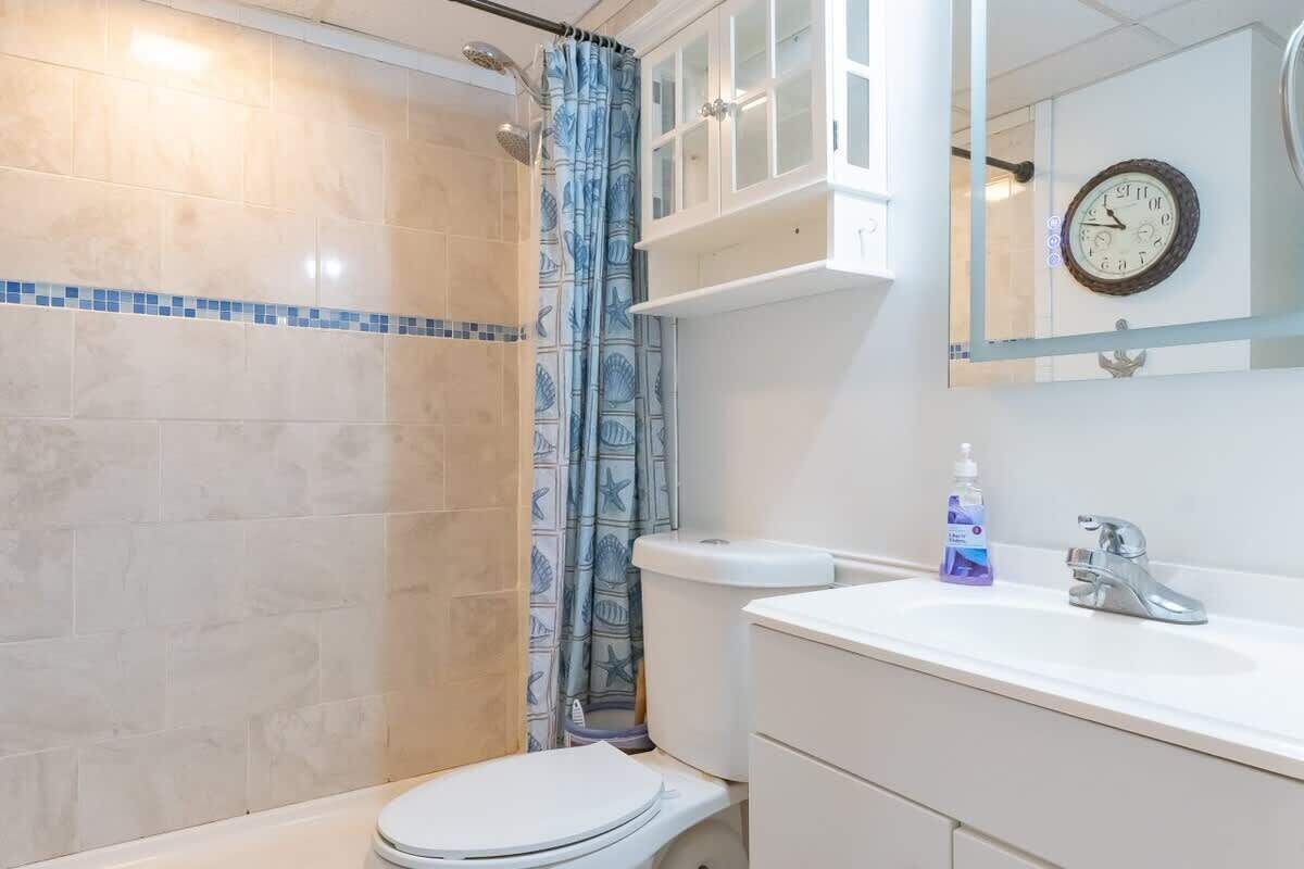 Shower, hair dryer
