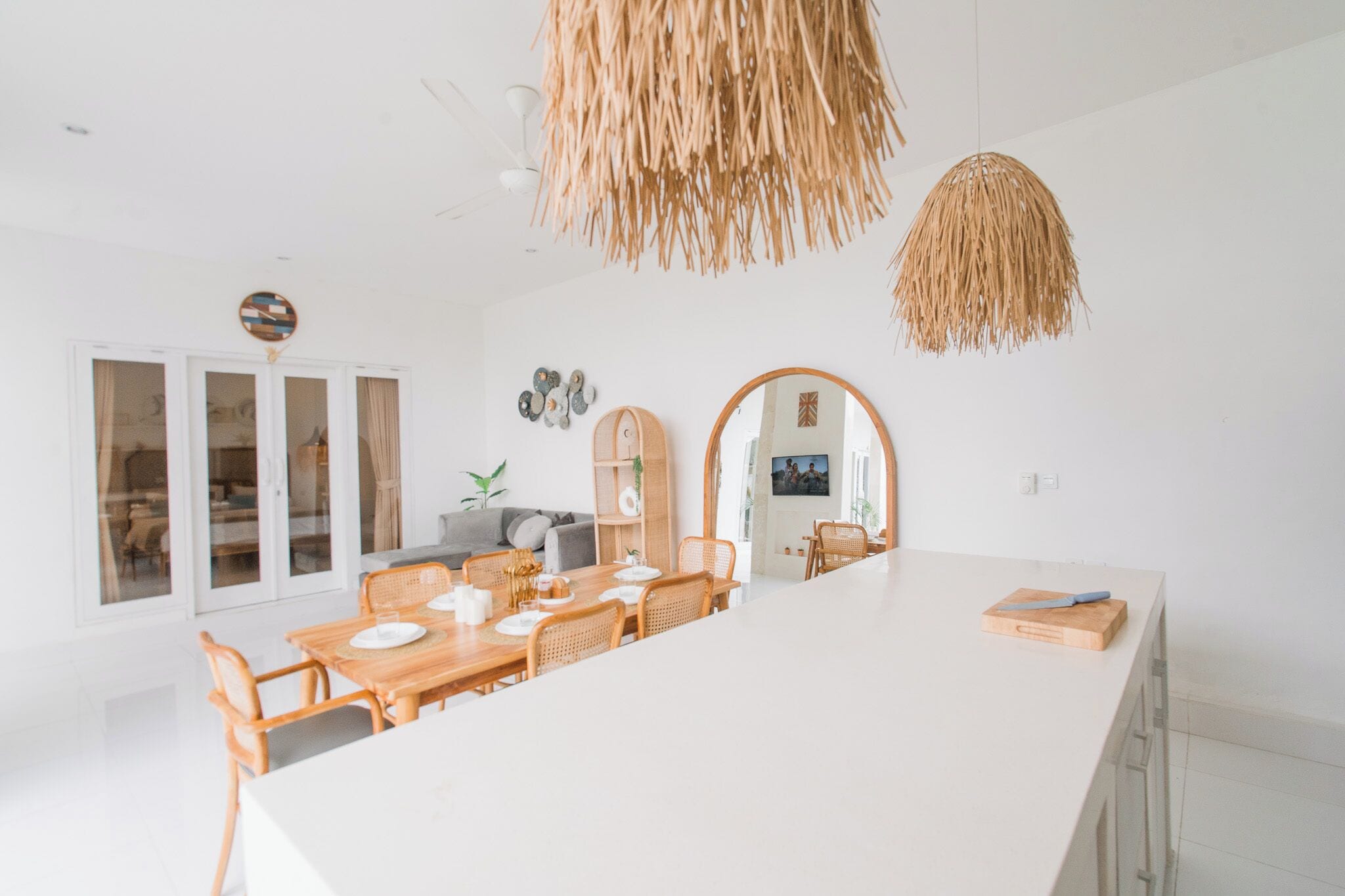 Deluxe-Villa, eigener Pool | Esszimmer
