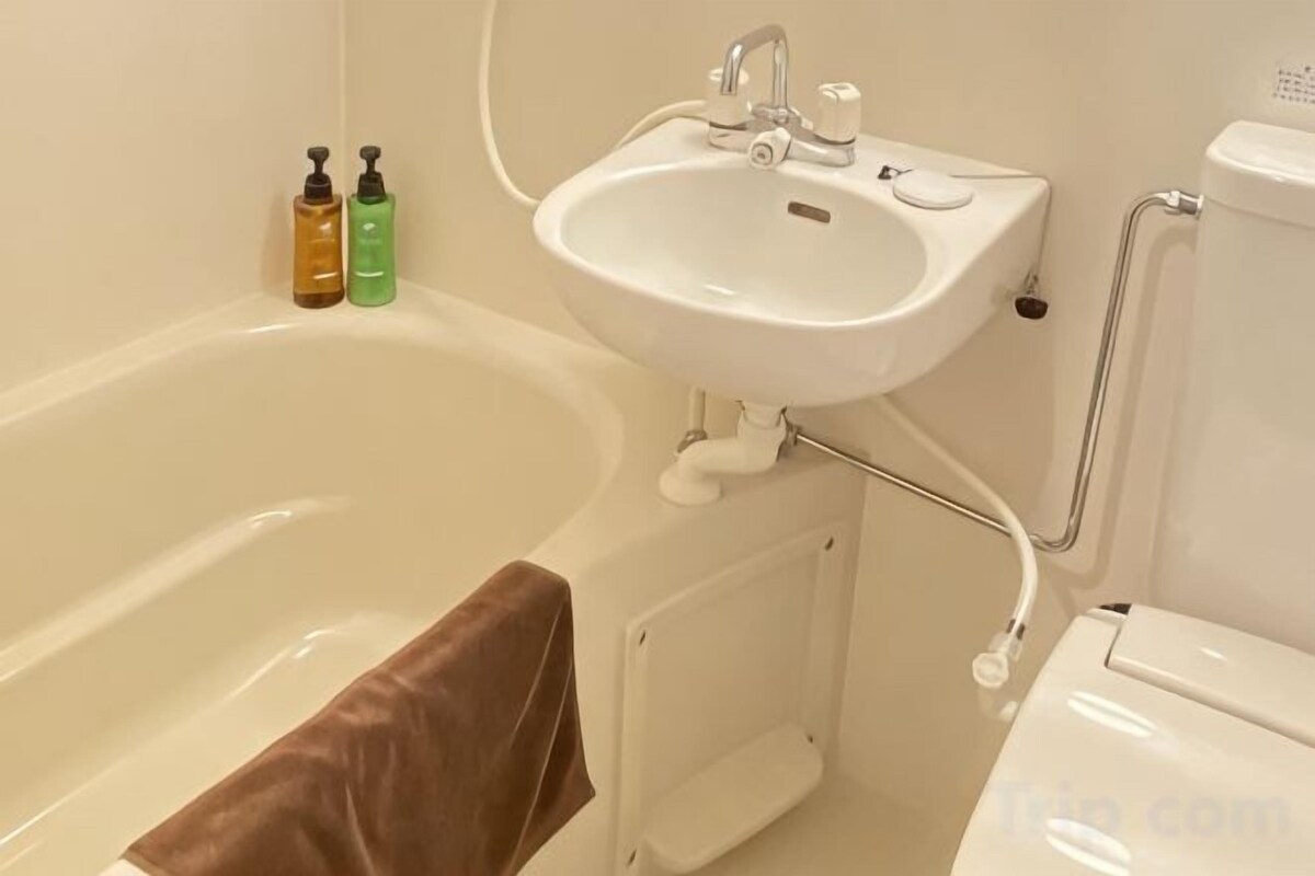 Bathroom | Combined shower/bathtub, hair dryer, bathrobes, electronic bidet