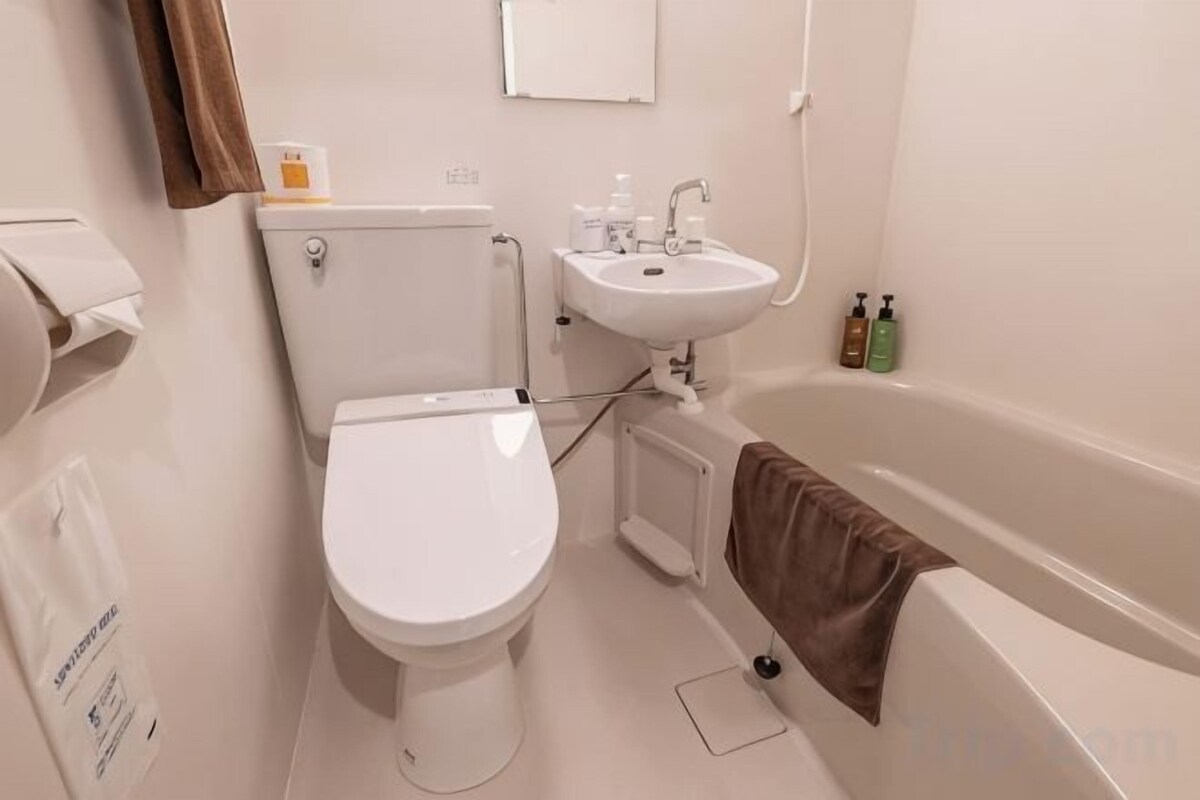 Bathroom | Combined shower/bathtub, hair dryer, bathrobes, electronic bidet