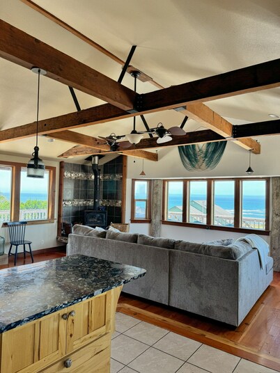 A Craftsman's Masterpiece with Ocean Views and Hot Tub