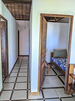 Blackout drapes, iron/ironing board