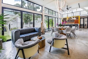 Luxury Villa, 4 Bedrooms, Private Pool | Living area | Video game console - Villa Giraffe (Seminyak)