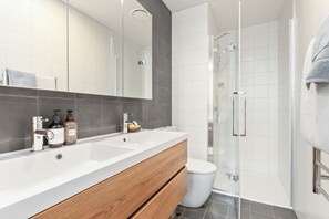 Hair dryer, towels