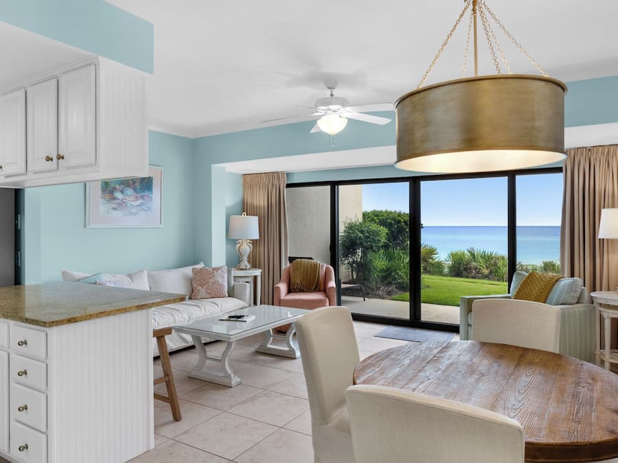 Condo, 1 King Bed with Sofa bed, Patio, Ocean View (Emerald Hill 5) | Living area | 42-inch flat-screen TV with digital channels